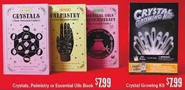 Half Price Books Black Friday: Crystals, Palmistry, Essential Oils Books or Crystal Growing Kit for $7.98