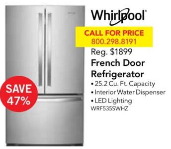 Abt Electronics Black Friday Whirlpool 25 2 Cu Ft French Door