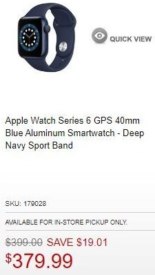 Micro Center Black Friday Apple Watch Series 6 Gps 40mm Blue Aluminum Smartwatch W Deep Navy Sport Band For 379 99