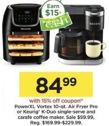 Kohl S Black Friday Powerxl Vortex 10 Qt Air Fryer Pro Or Keurig K Duo Single Serve Coffee Maker W Coupon For 84 99