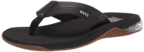 Reef Men's Anchor Flip-Flop Sandal (Black / Silver) for $19.00