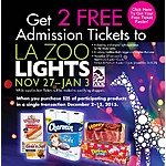 GLAZA and Super King - Receive two FREE LA Zoo Lights Admission tickets when you purchase $25+ participating Hoffy, Procter &amp; Gamble, Gold’N Soft, Dannon and Farmer John products