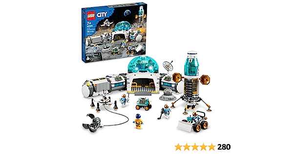 LEGO City Lunar Research Base 60350, NASA Inspired Lunar Lander, Rover and Moon Buggy with 6 Astronaut Minifigures, Ages 7 Plus - $95.99