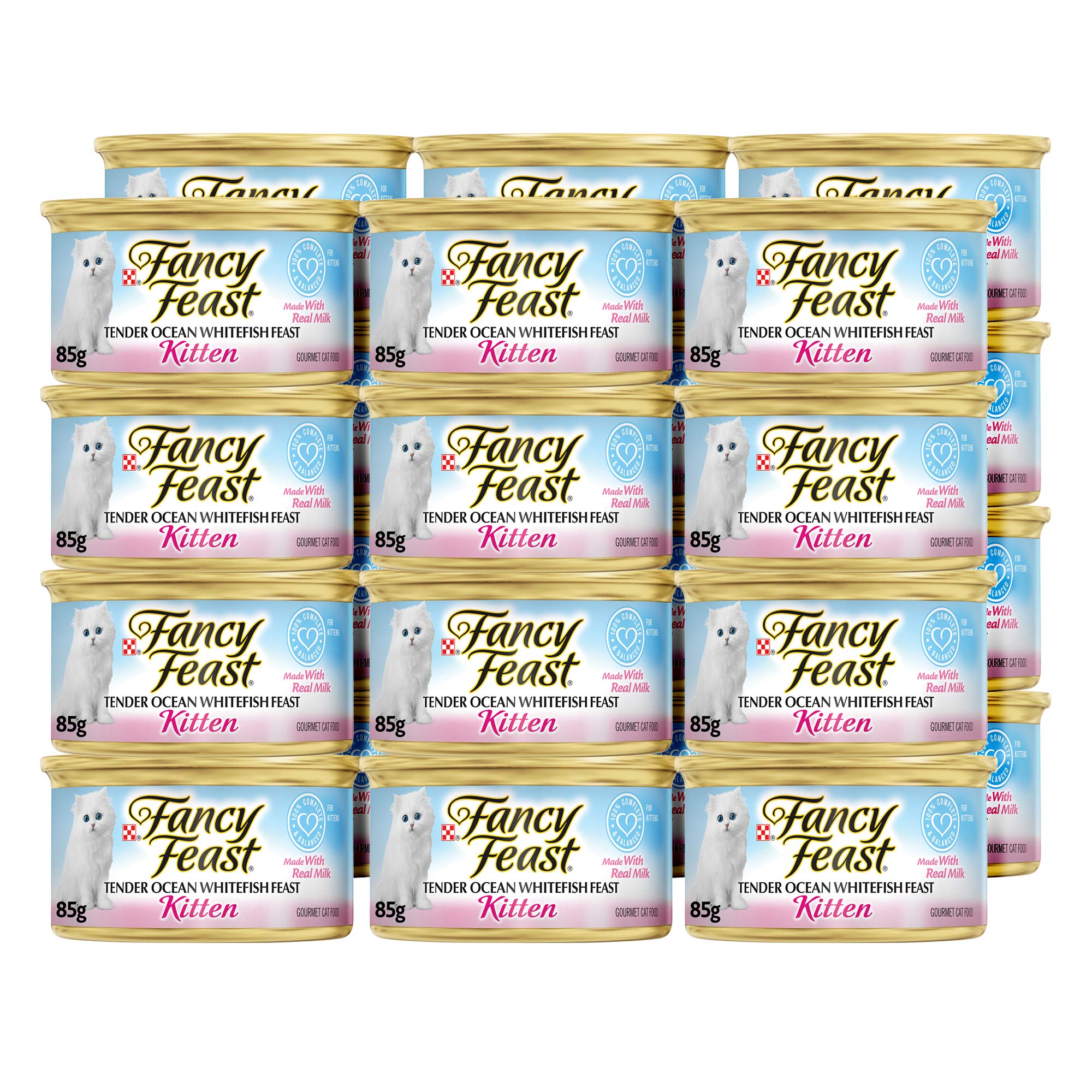 Purina Fancy Feast Wet Kitten Food, Tender Ocean Whitefish Feast - 3 oz. Can(Pack of 2)  $10.96 with S&S               $10.96 with S&S4)