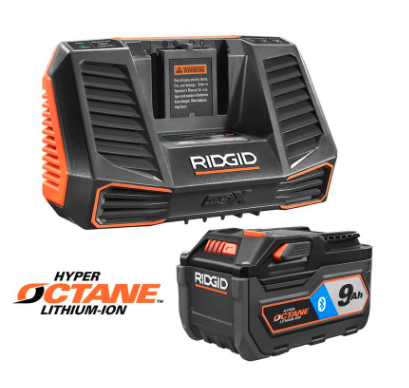 Ridgid 18 Volt 9 0 Ah Lithium Ion Battery Starter Kit 1 Bonus