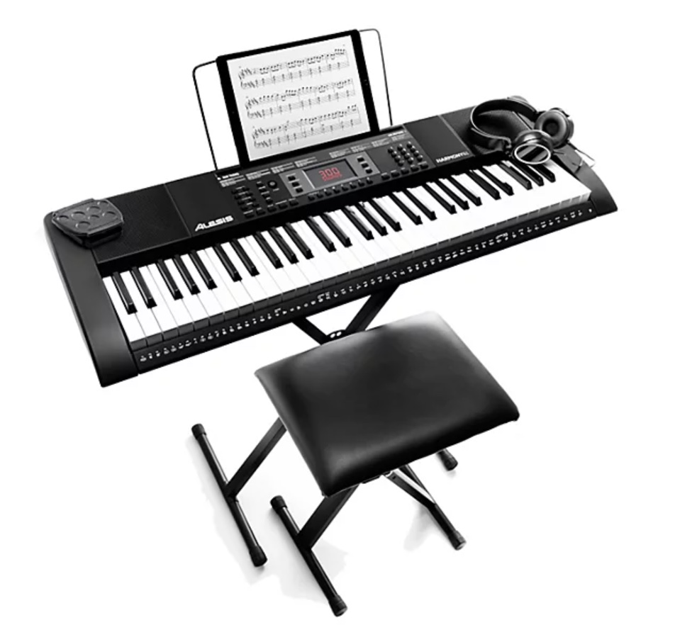 Alesis Harmony 61 MK3 Keyboard and Accessories for Beginners $120