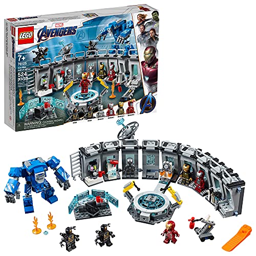 LEGO Marvel Avengers Iron Man Hall of Armor 76125 Building Kit Marvel Tony Stark Iron Man Suit Action Figures (524 Pieces) $47.99