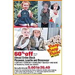Boscov's Black Friday: Select Carter's, Oshkosh, Youngland, Nautica and More Newborn, Infant and Toddler Playwear, Layette and Dresswear - 60% Off