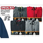 Walmart Black Friday: Russell Men's Hooded Tech Jacket, Size S - 2XL for $10.00