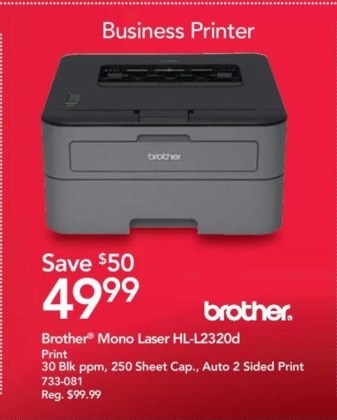 Office Depot and OfficeMax Black Friday: Brother HL-L2320d ...