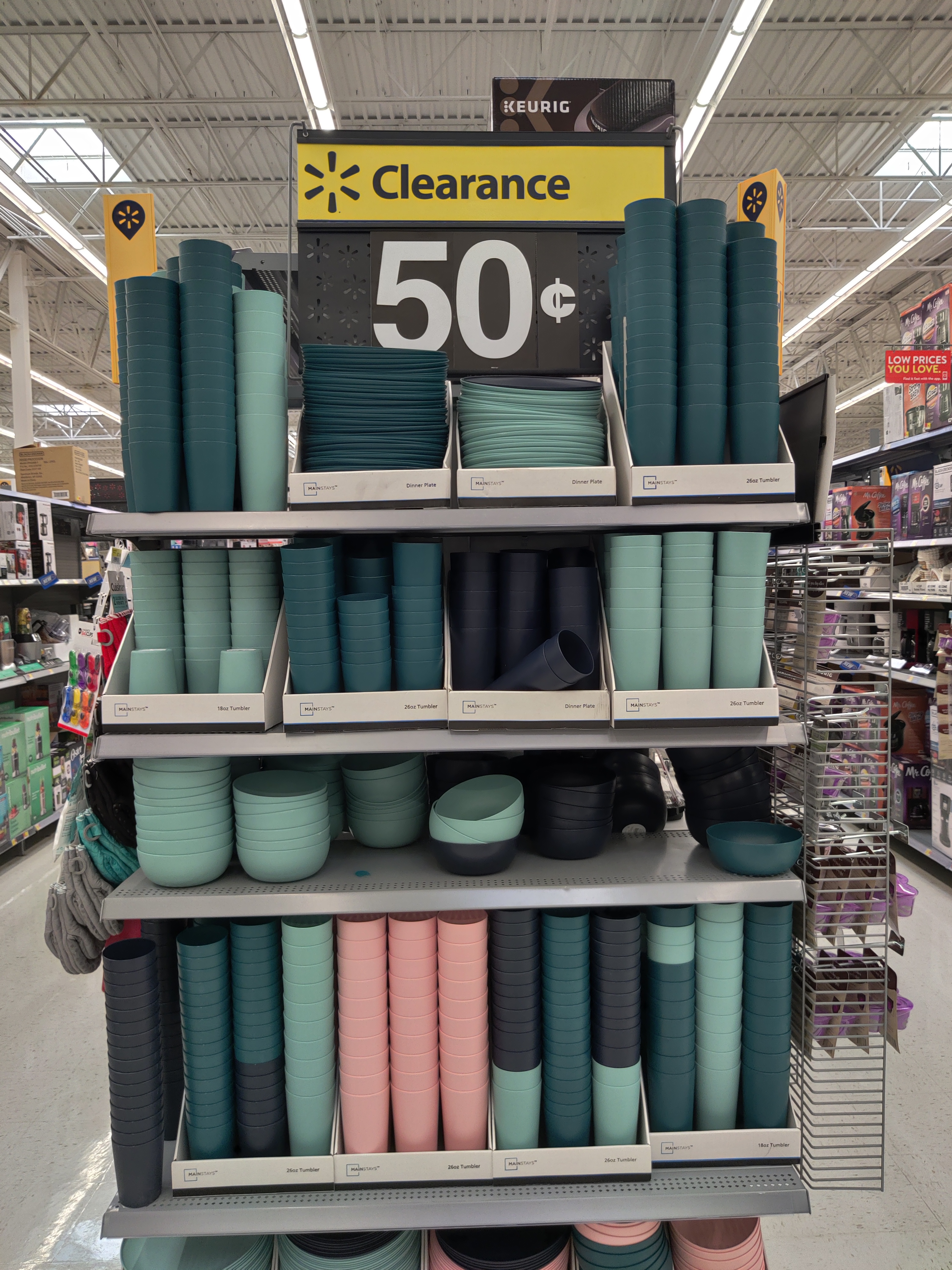 Walmart YMMV - Mainstays Plastic Plates, Cups, and Bowls $0.50