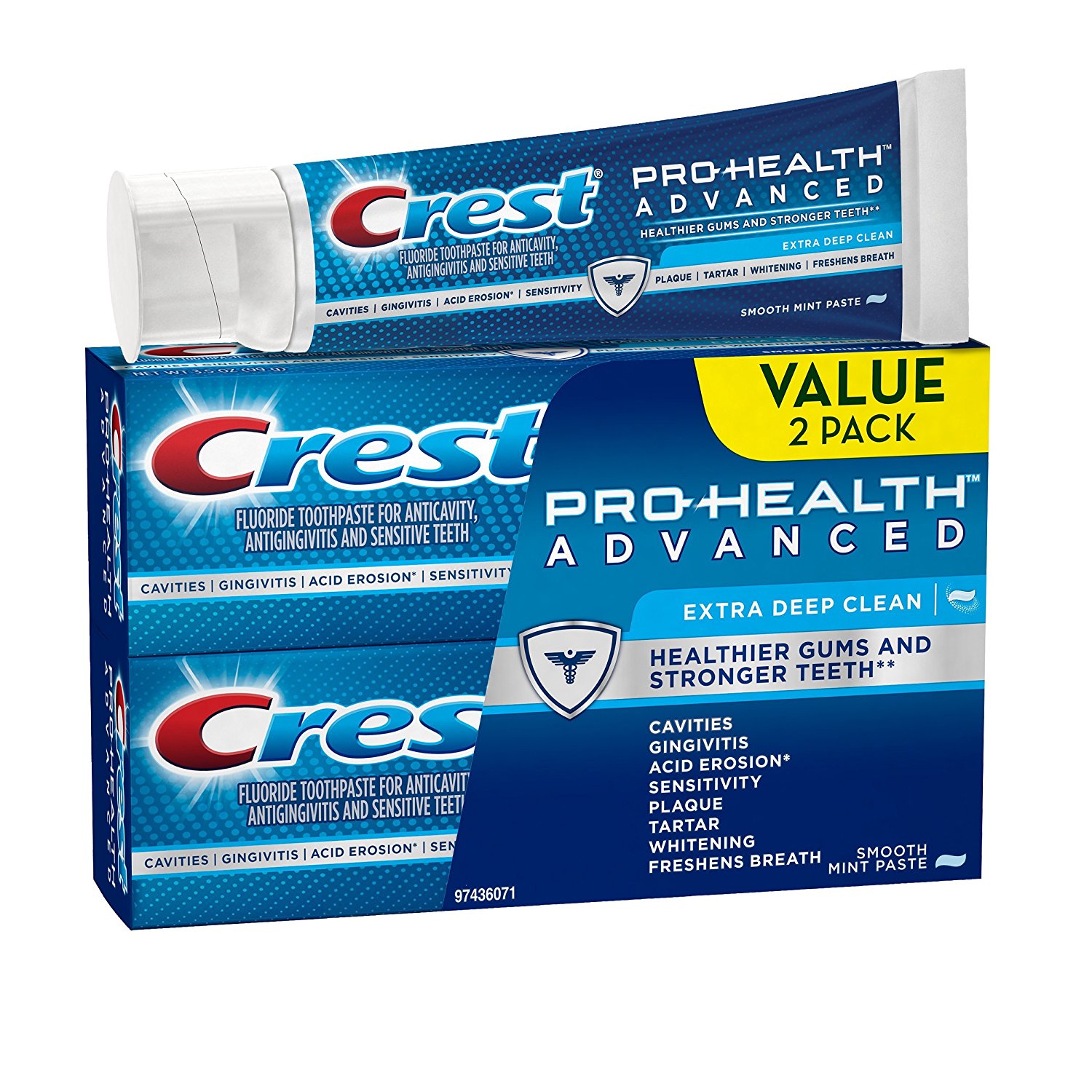 2-Pack 3.5oz Crest Pro-Health Advanced Extra Deep Clean Toothpaste  $3.45 & More + Free S&H