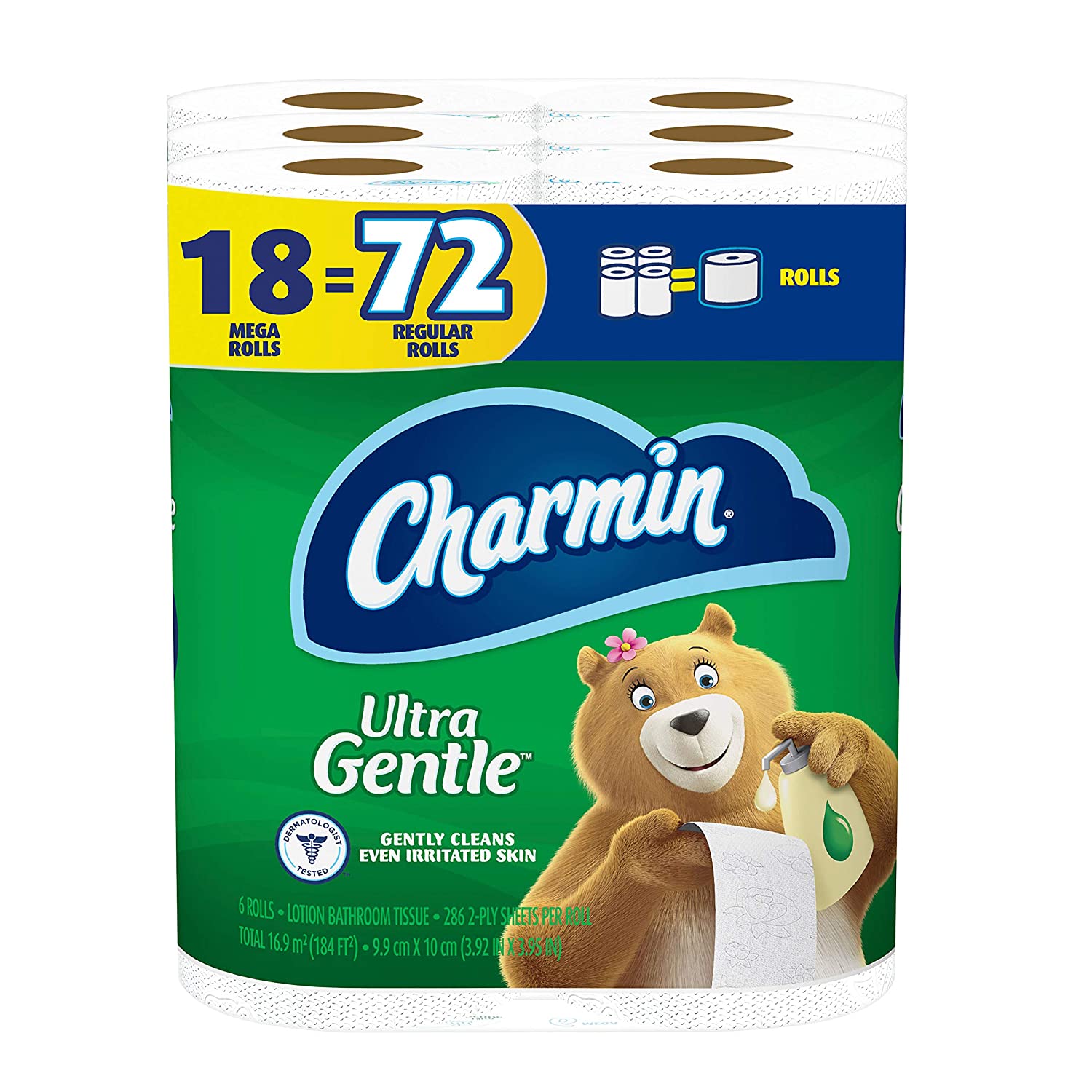 Charmin Ultra Gentle Toilet Paper 18 Mega Rolls 72 Regular Rolls 19 93