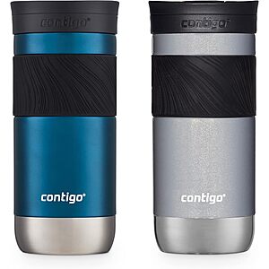 2-Pack 16-Oz Contigo Byron 2.0 Snapseal Insulated Stainless Steel Travel Mug 