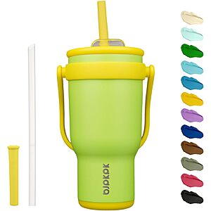 30-Oz BJPKPK Insulated Travel Tumbler with Handle and Straw from $7.55 