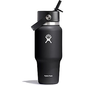 Hydro Flask Wide Mouth Flex Straw Insulated Travel Water Bottle: 40oz $25, 24oz $20 & More