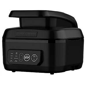 6-Qt George Foreman 7-in-1 Electric Indoor Grill & Air Fryer (Black) $70 + Free S&H