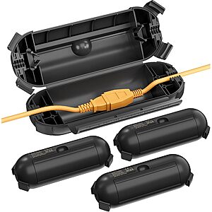 4-Pk Bn-Link Outdoor Extension Cord Safety Cover (Black) $8