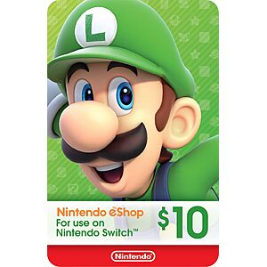 $10 Nintendo eShop eGift Card (Digital Code) $9 