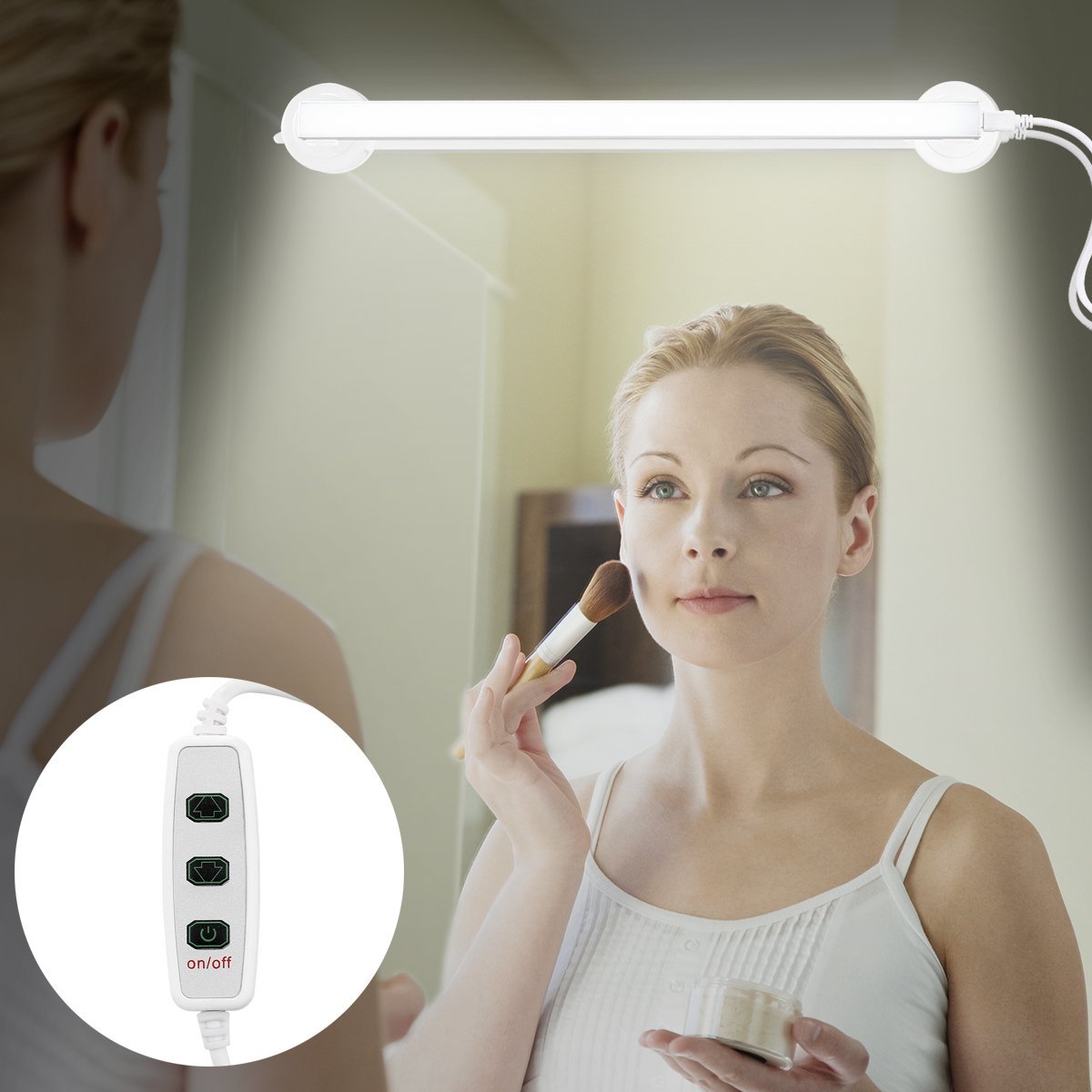 Adhesive LED Vanity Mirror Light - Makeup Light with 360 degree rotation $13.29