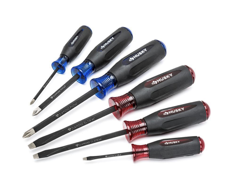 Husky Diamond Tip Magnetic Screwdriver Set (6-Piece) $12.97