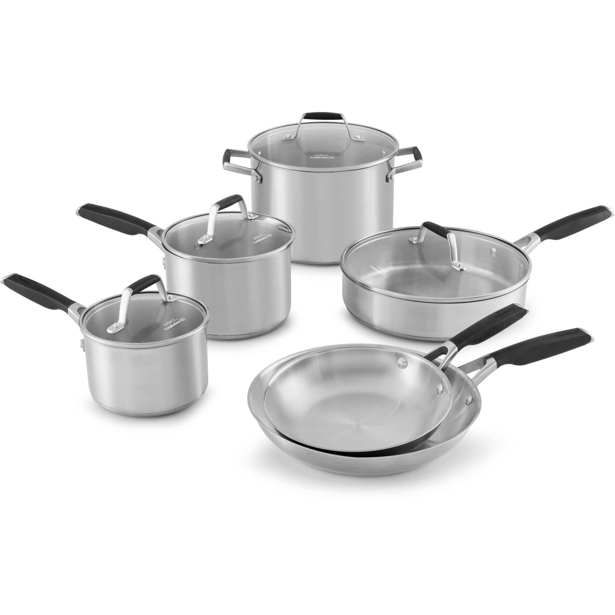 Select by Calphalon 10-piece stainless cookware set ...