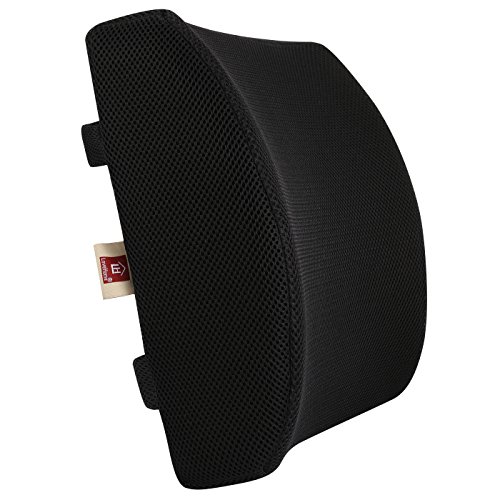 Lightning Deal - LoveHome Memory Foam Lumbar Support Back Cushion With 3D Mesh   Cover $18.73 + ship