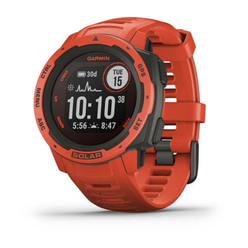 Garmin - Instinct Solar Rugged GPS Smartwatch (Flame Red) $189.99 + Free Shipping