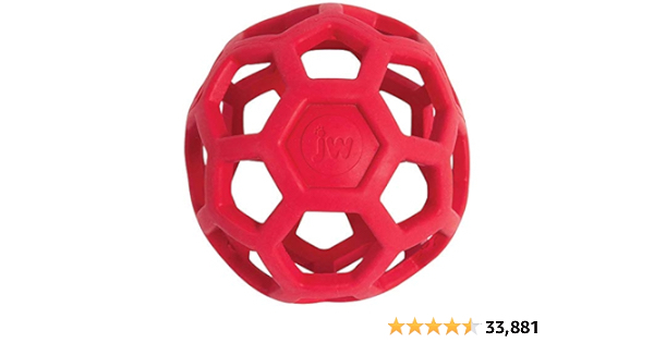 JW Hol-ee Roller Dog Fetch Treat Dispenser Puzzle Ball; X-Large 7.5 Inch Diameter - $7