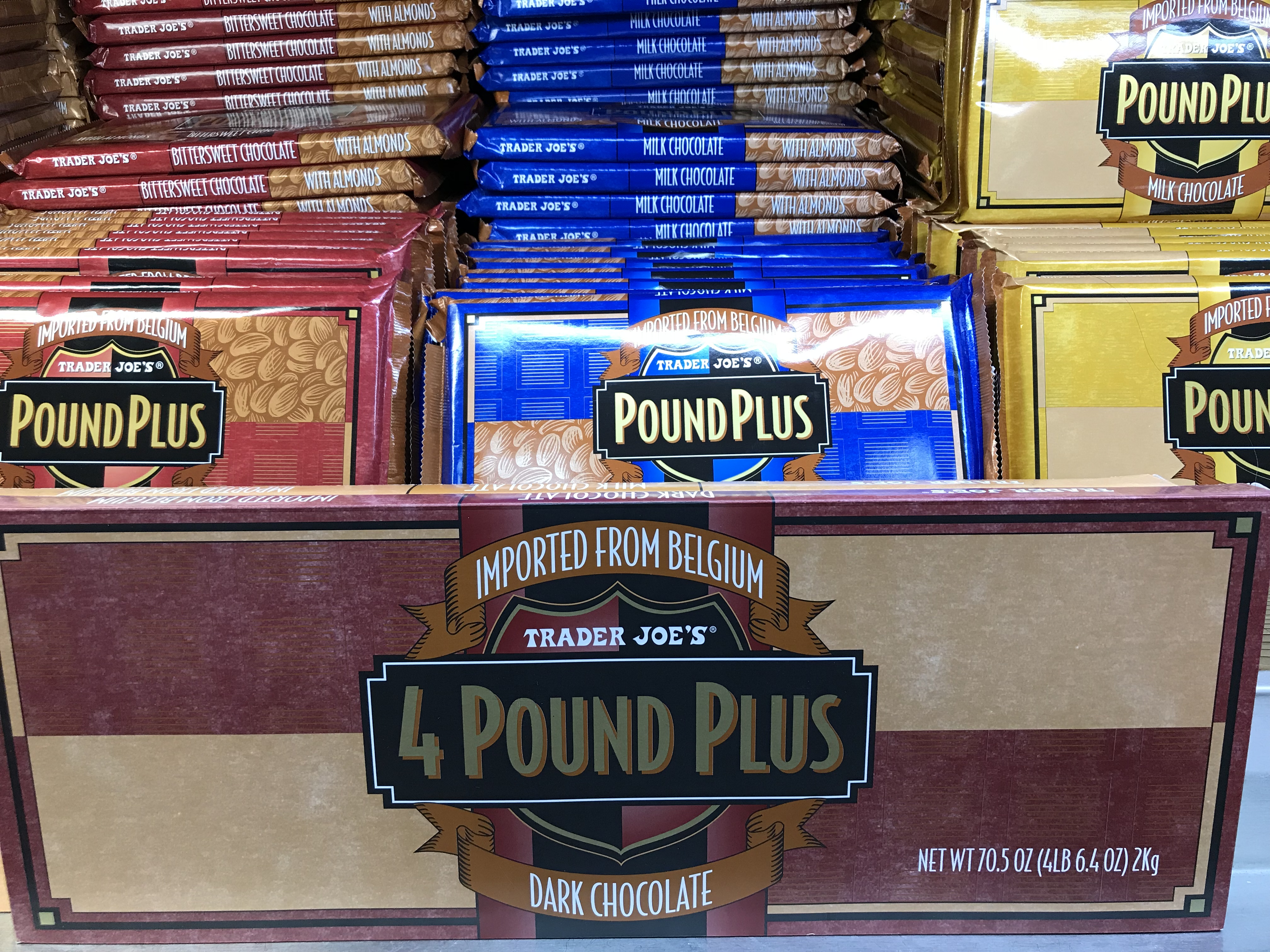 Four Pound Plus Chocolate bars at Trader Joe’s, $10