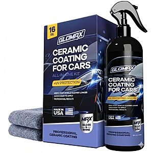 16-Oz GLOMAX Ceramic Coating for Cars w/ UV Protection $10 