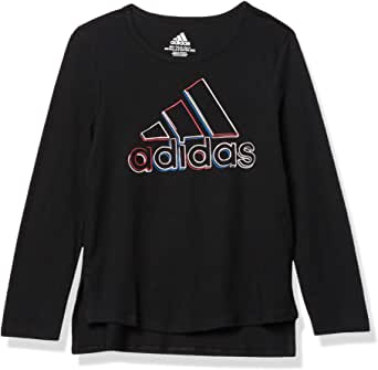 adidas Girls' Long Sleeve Scoop Neck T-Shirt (Black, Light Grey) $7.93 + Free Shipping w/ Prime or orders of $25+