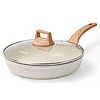 12&amp;quot; Carote Nonstick White Granite Frying Pan w/ Lid (Black, White) $22.99 + Free Shipping w/ Prime or on $35+