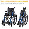 Drive Medical Blue Streak Wheelchair with Flip Back Desk Arms (Supports up to 250 lbs) $53.40 + Free Shipping
