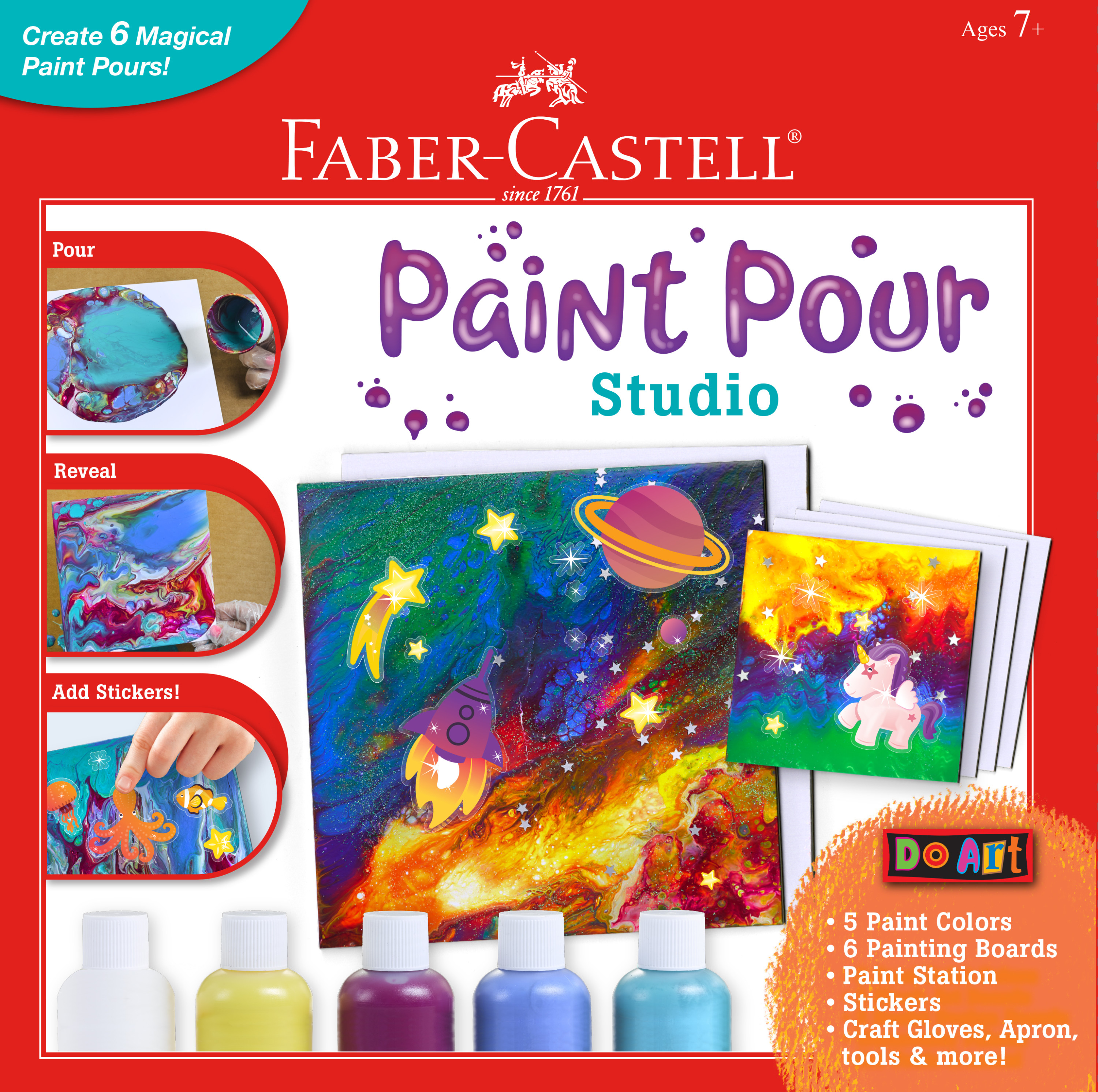 Faber-Castell Do Art Paint Pour Studio-Child  Beginner Acrylic Art Set $11 + Free Shipping w/ Prime or on orders $25+ $10.99