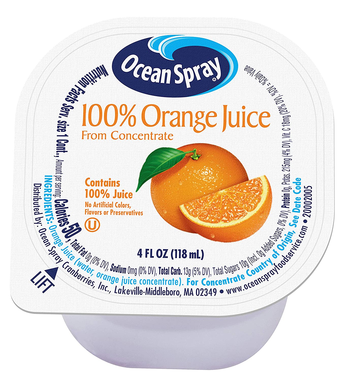48-Pack 4-Oz Ocean Spray 100% Orange Juice Cups $15.78 w/ S&S + Free Shipping w/ Prime or on $25+