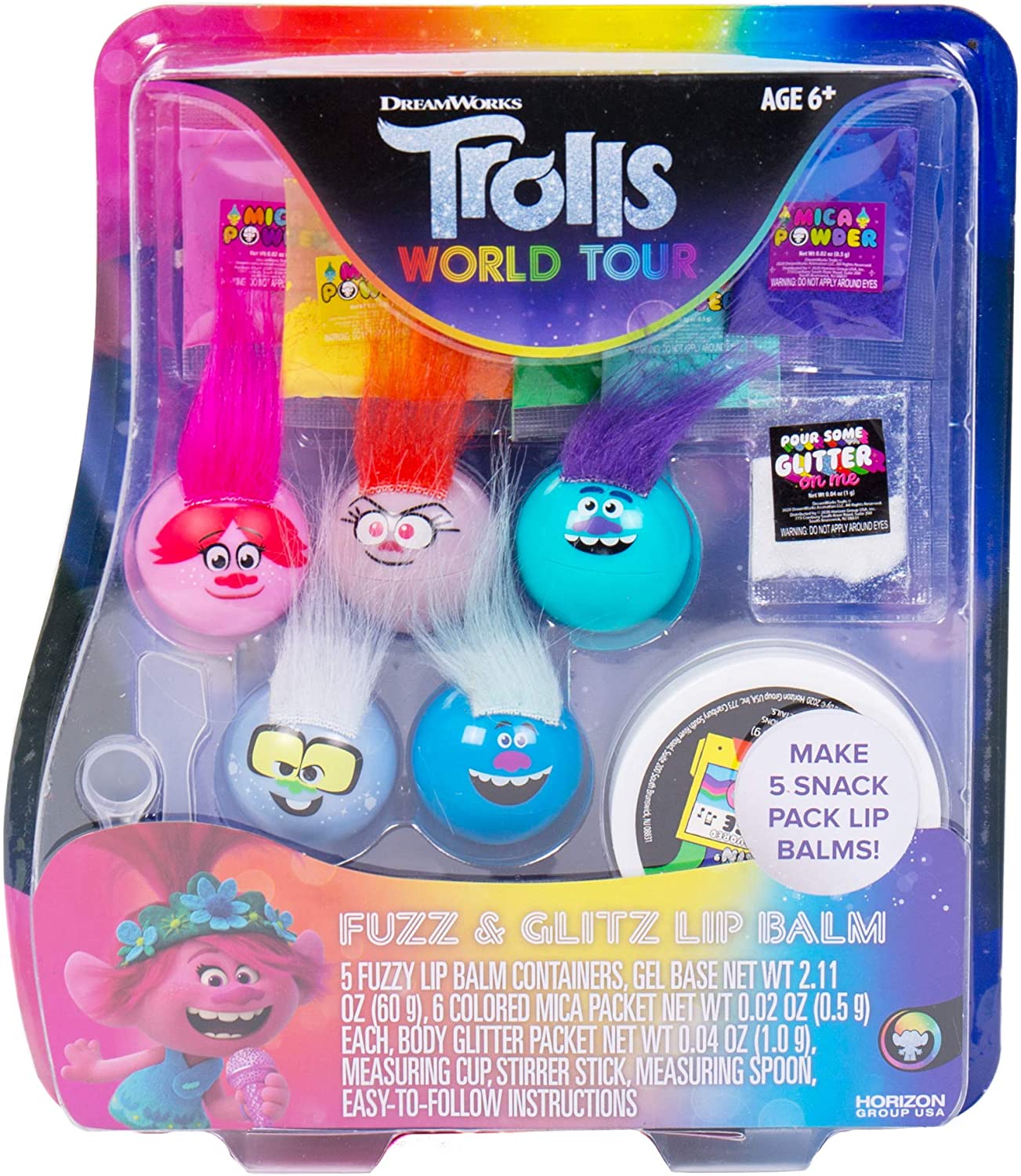 5-Peice Trolls World Tour Fuzz & Glitz Lip Balm Craft Set $7.64 + Free Shipping w/ Prime or on $25+