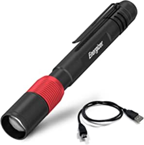 Energizer Rechargeable 400 Lumen IPX4 Water-Resistant Pen Flashlight