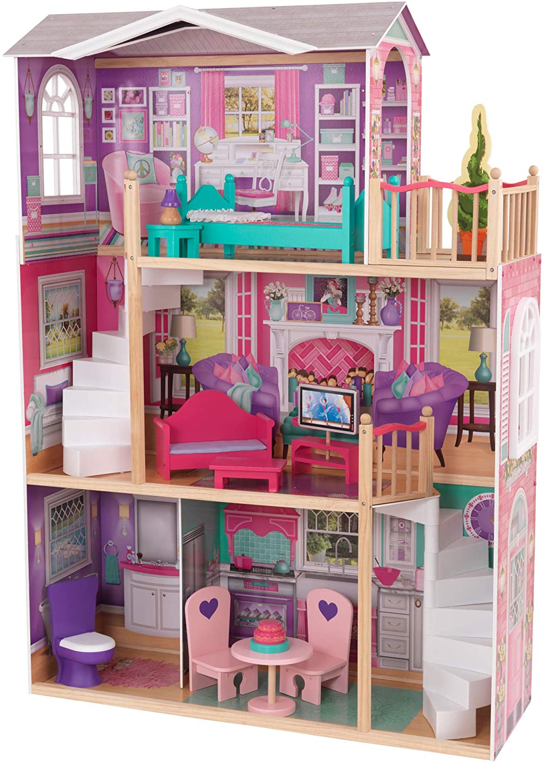 18" KidKraft Dollhouse Doll Manor w/ 12 Furniture Accessories $125 + Free Shipping