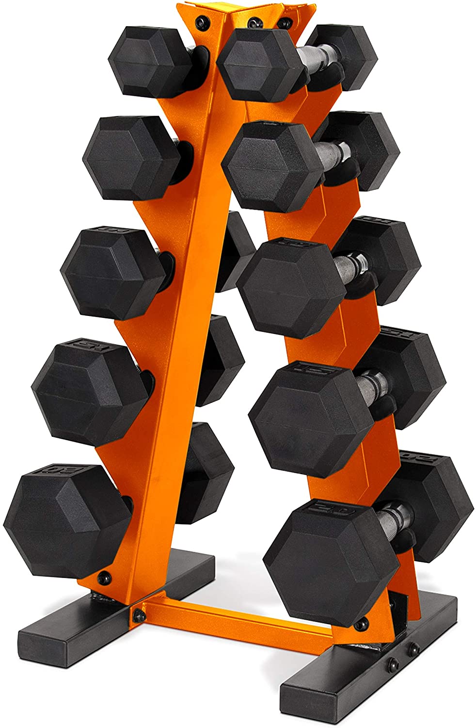 CAP Barbell 150 LB Dumbbell Set with Rack (Orange) $181.50 + Free Shipping