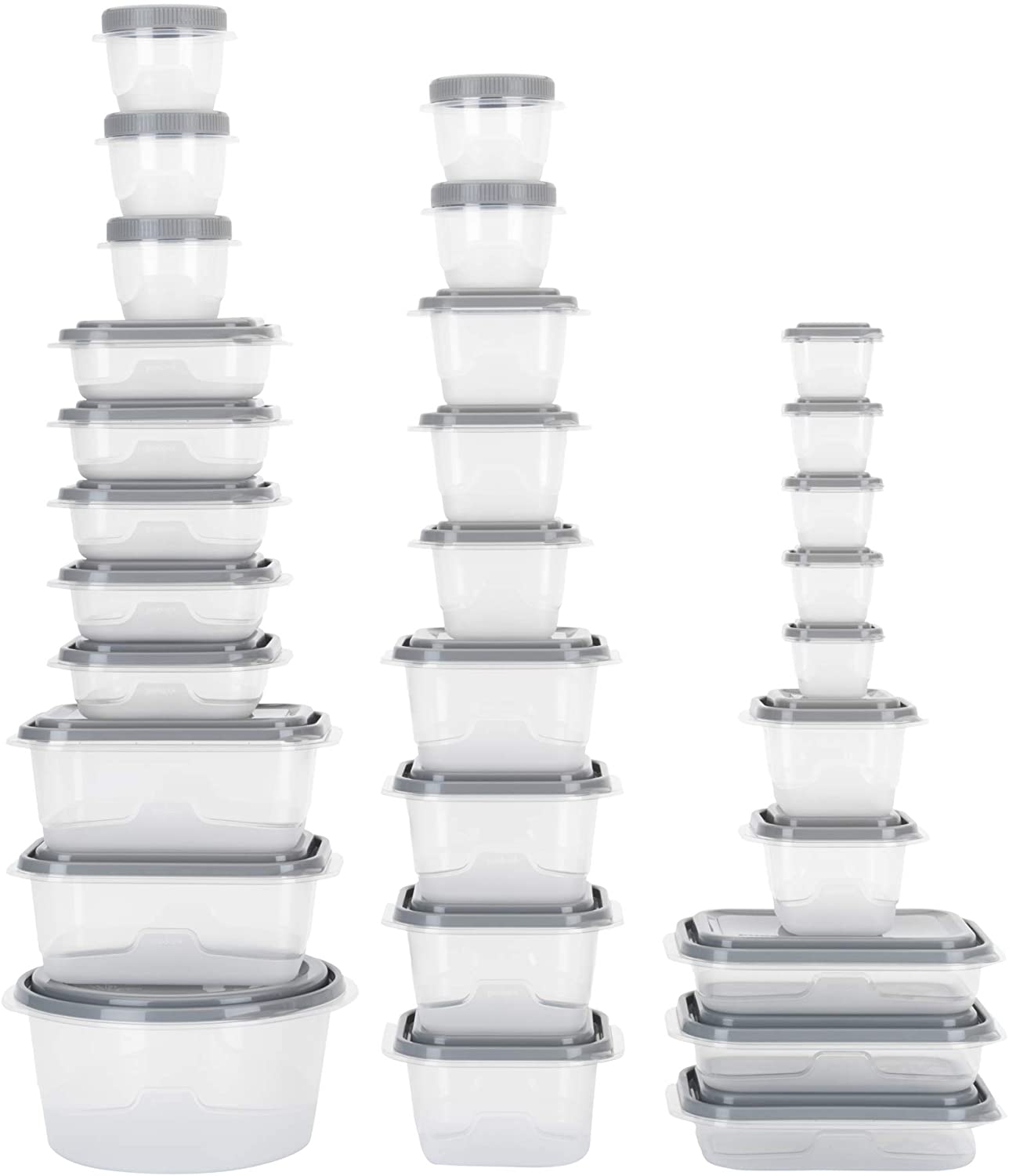 60-Piece GoodCook EveryWare BPA-Free Plastic Food Storage Container Set (Clear/Grey) $14.59 + Shipping is free w/ Prime or on $25+