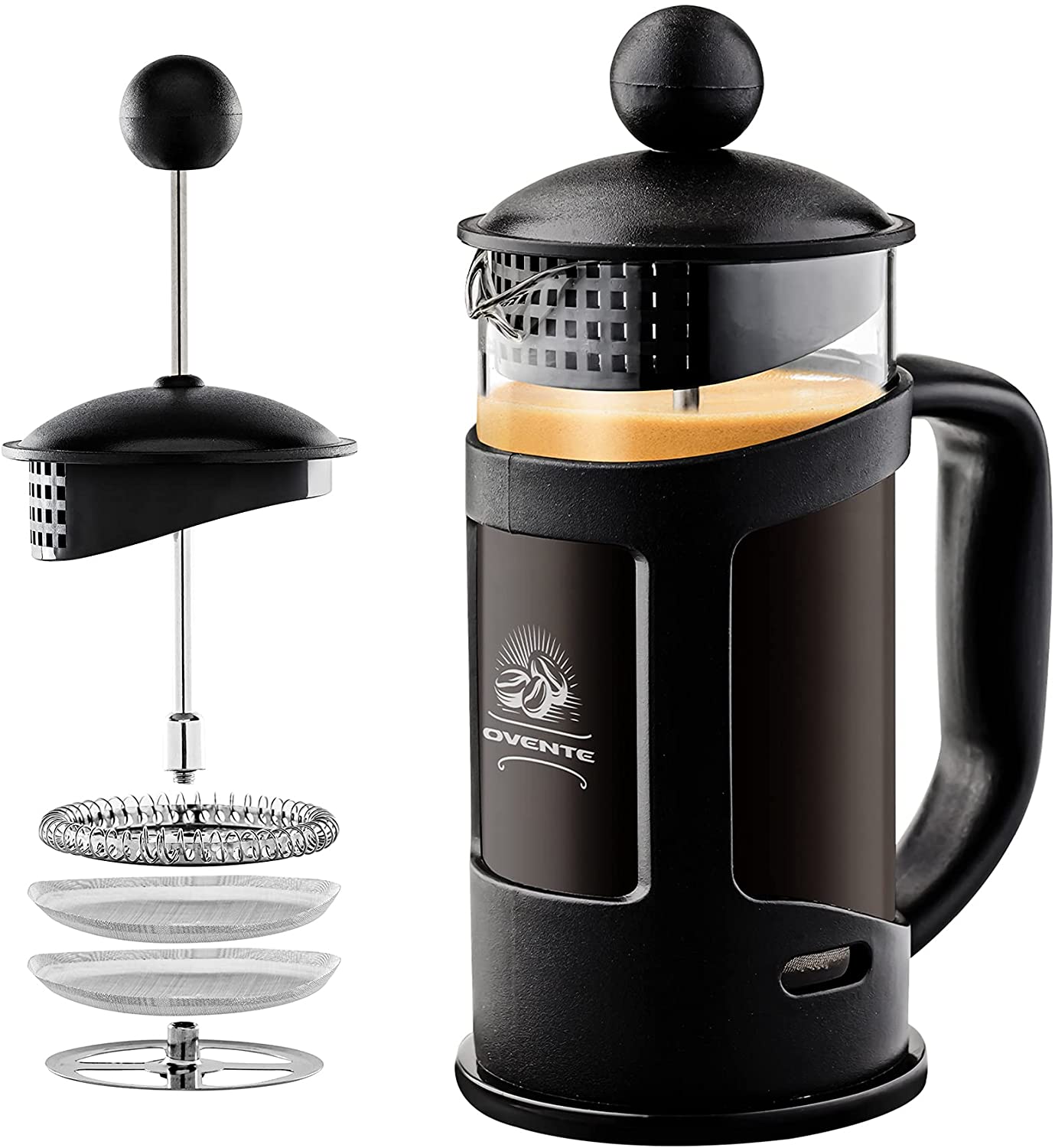 12-Oz Ovente French Press Coffee & Tea Maker $6.60 + Free Store Pickup