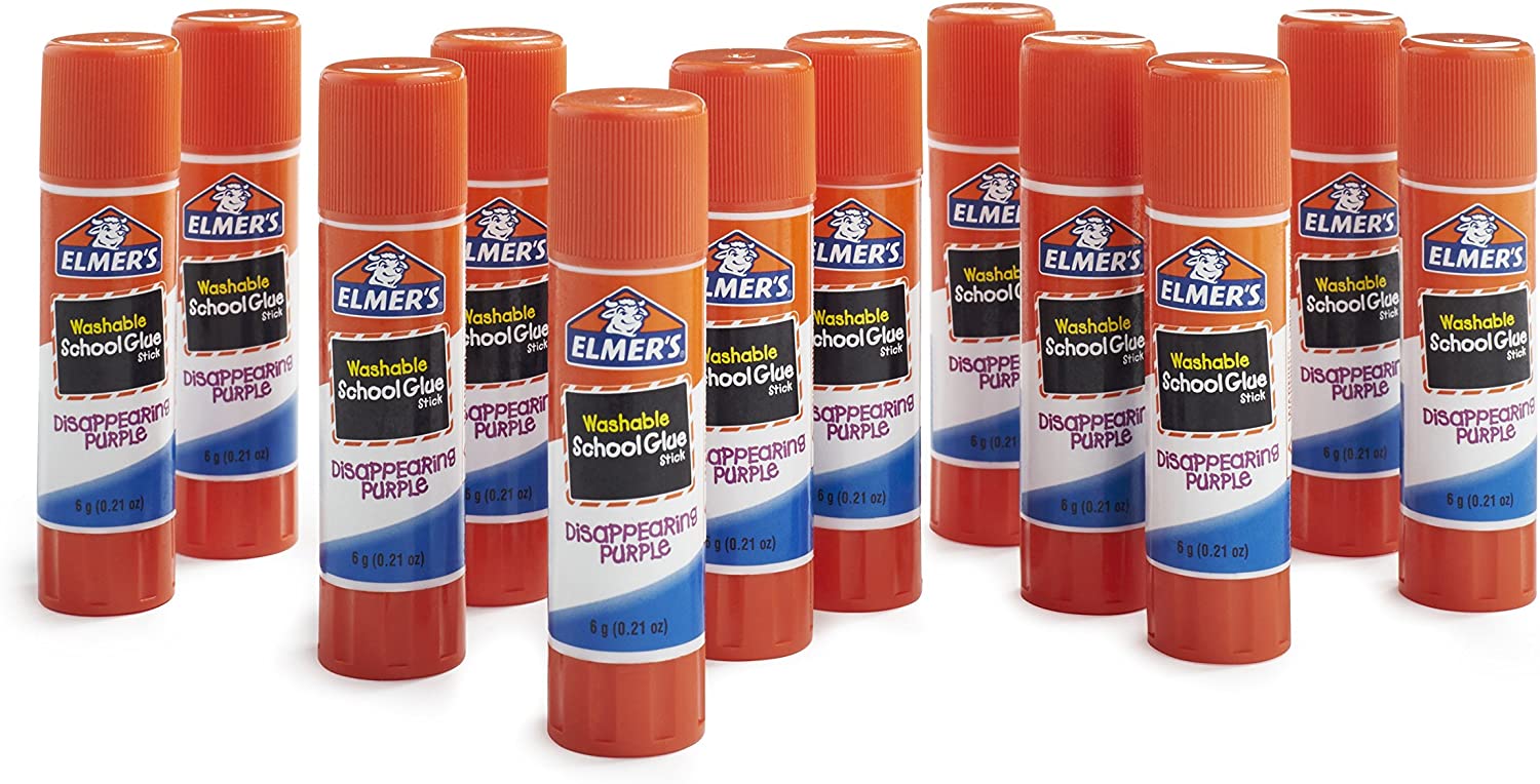 12-Pack Elmer's Glue Sticks (Disappearing Purple) $2.59 + Shipping is free w/ Prime or on $25+
