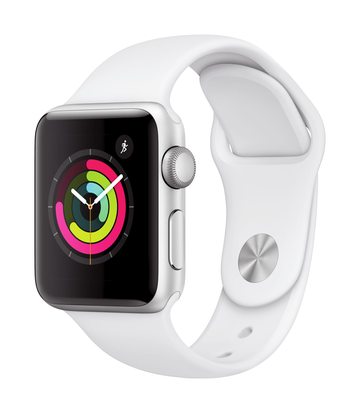 Apple Watch Series 3 w/ Sport Band (White, Black): 38mm $159, 42mm $189