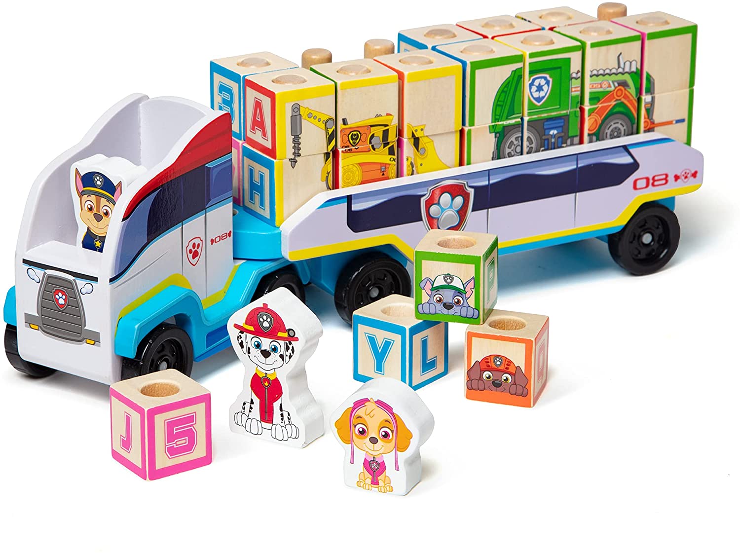 33-Piece Melissa & Doug PAW Patrol Wooden ABC Block Truck $16.19 + Free Shipping w/ Prime or on orders $25+