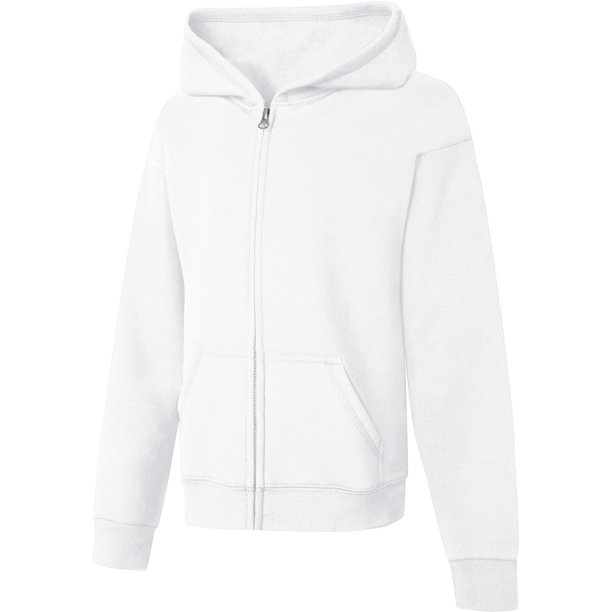 Hanes Girls' Big ComfortSoft EcoSmart Full-Zip Hoodie (White) $5.86 + Free Shipping w/ Prime or on orders $25+