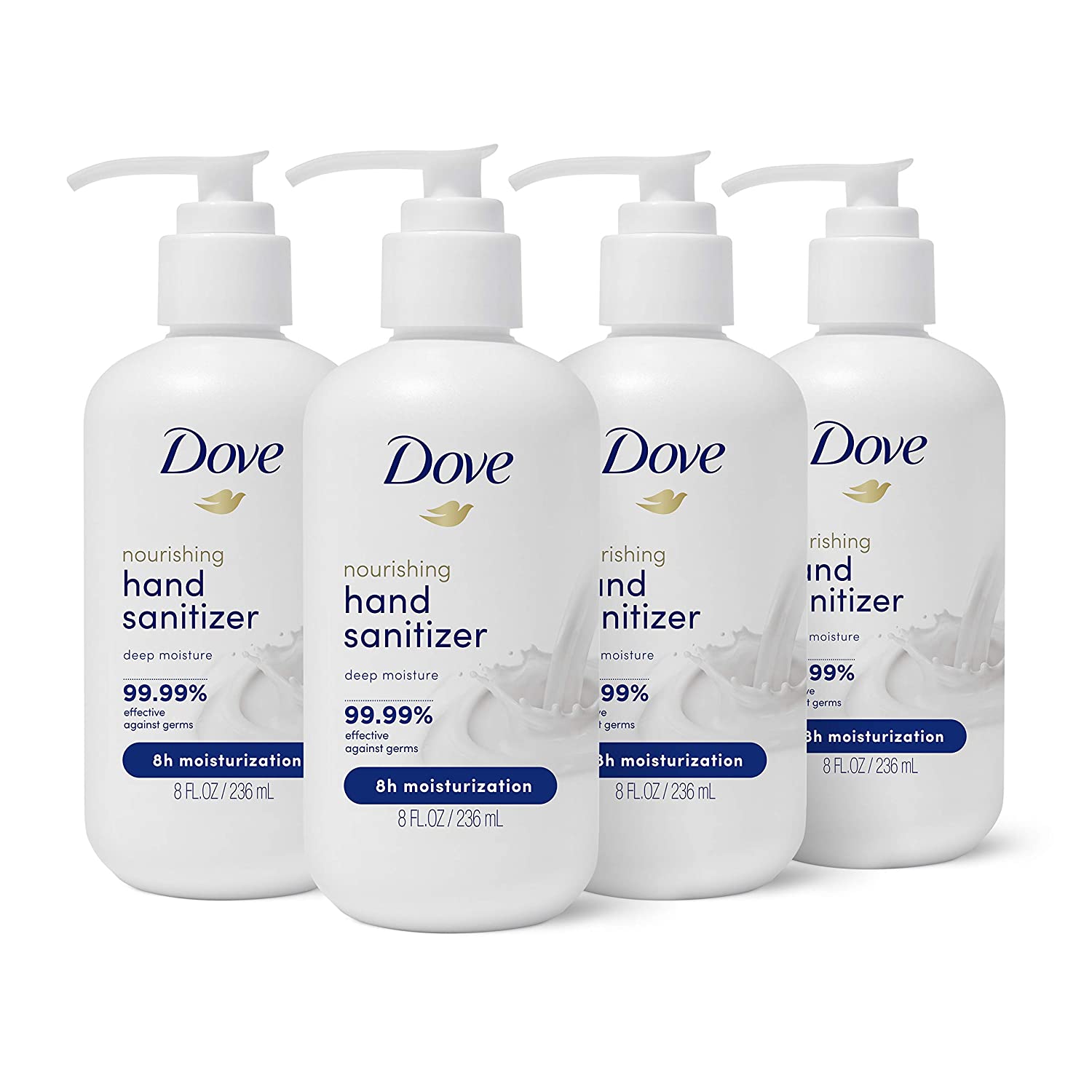 4-Pack 8-Oz Dove Nourishing-Hand-Sanitizer and Moisturizer $8.89 + Free Shipping w/ Prime or on orders $25+