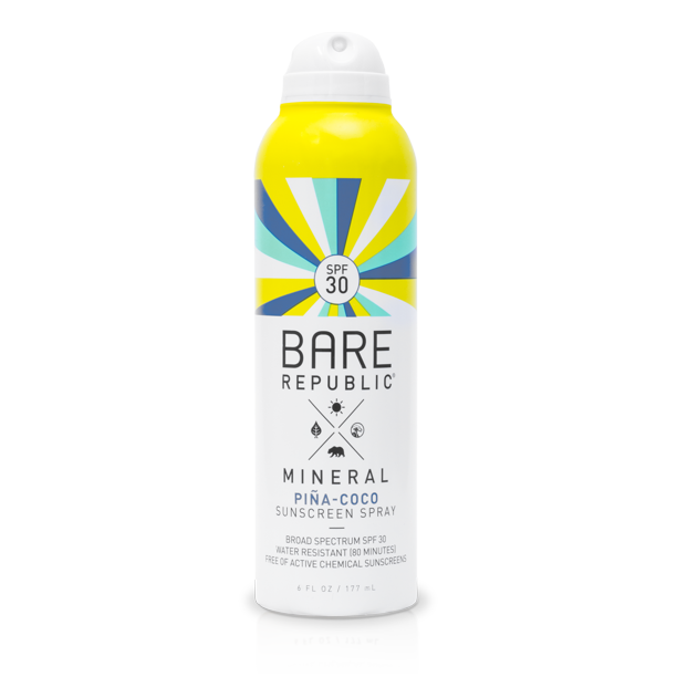 6-Oz Bare Republic Mineral Pina-Coco SPF 30 Sunscreen Spray $5.13 + Free Shipping w/ Walmart+ or on orders of $35+