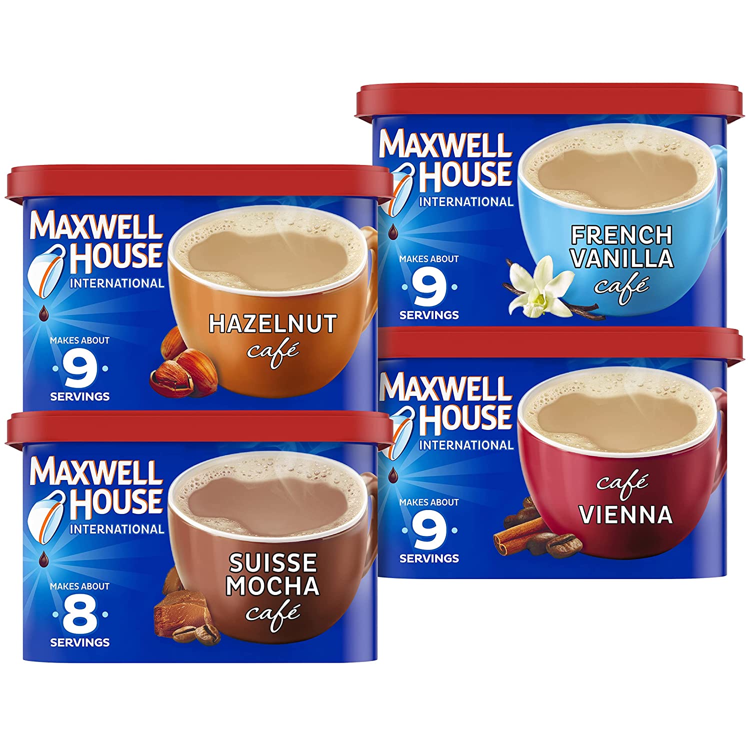 4-Pack Maxwell House International Instant Coffee Beverage Mix Variety Pack $7.18 + Free Shipping w/ Prime or on $25+