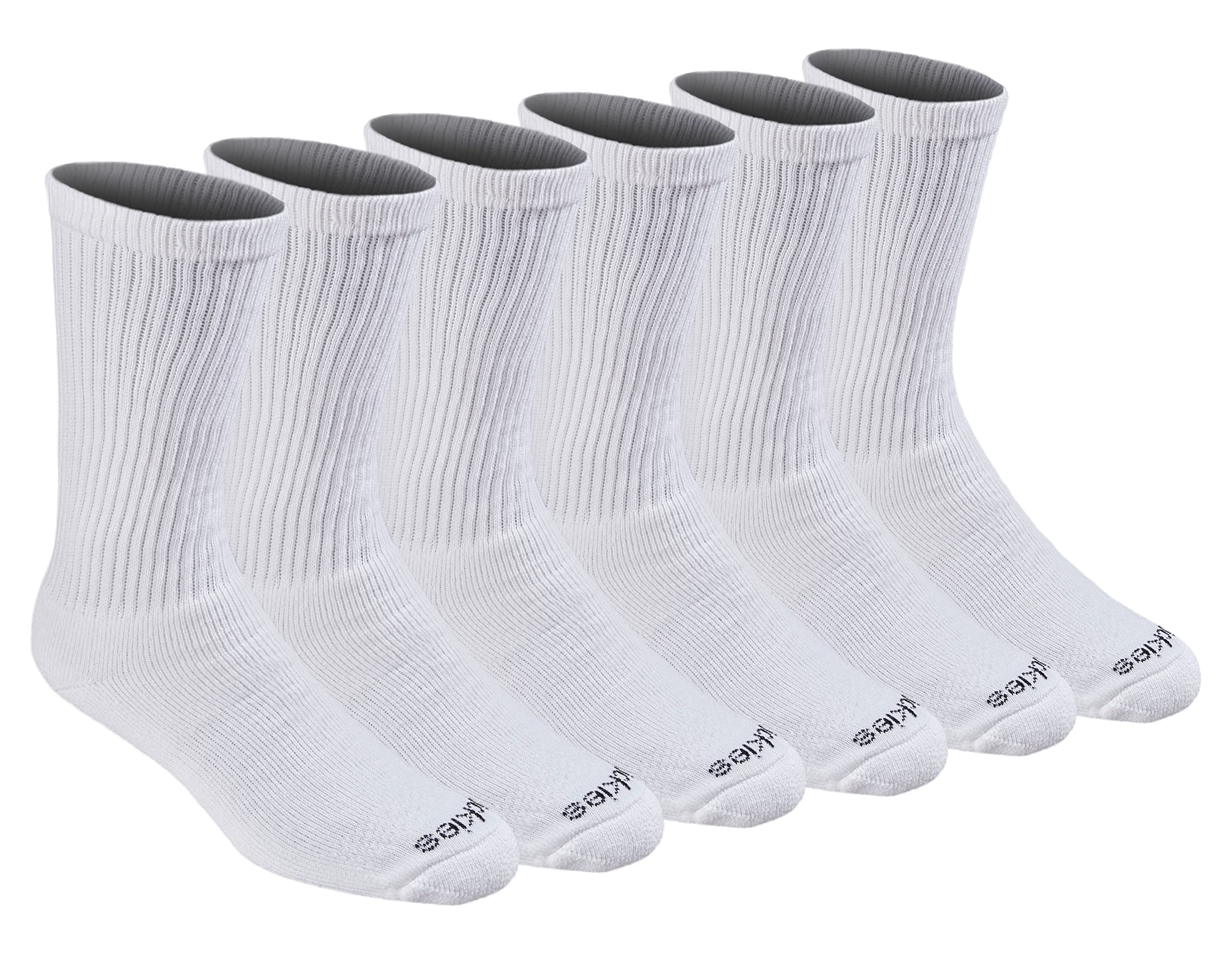 6-Pair Dickies Men's Dri-tech Moisture Control Crew Socks (Size 15-17 ...